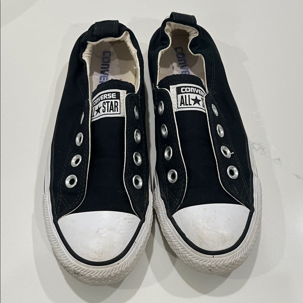 Converse Black and White Slip-On Shoes